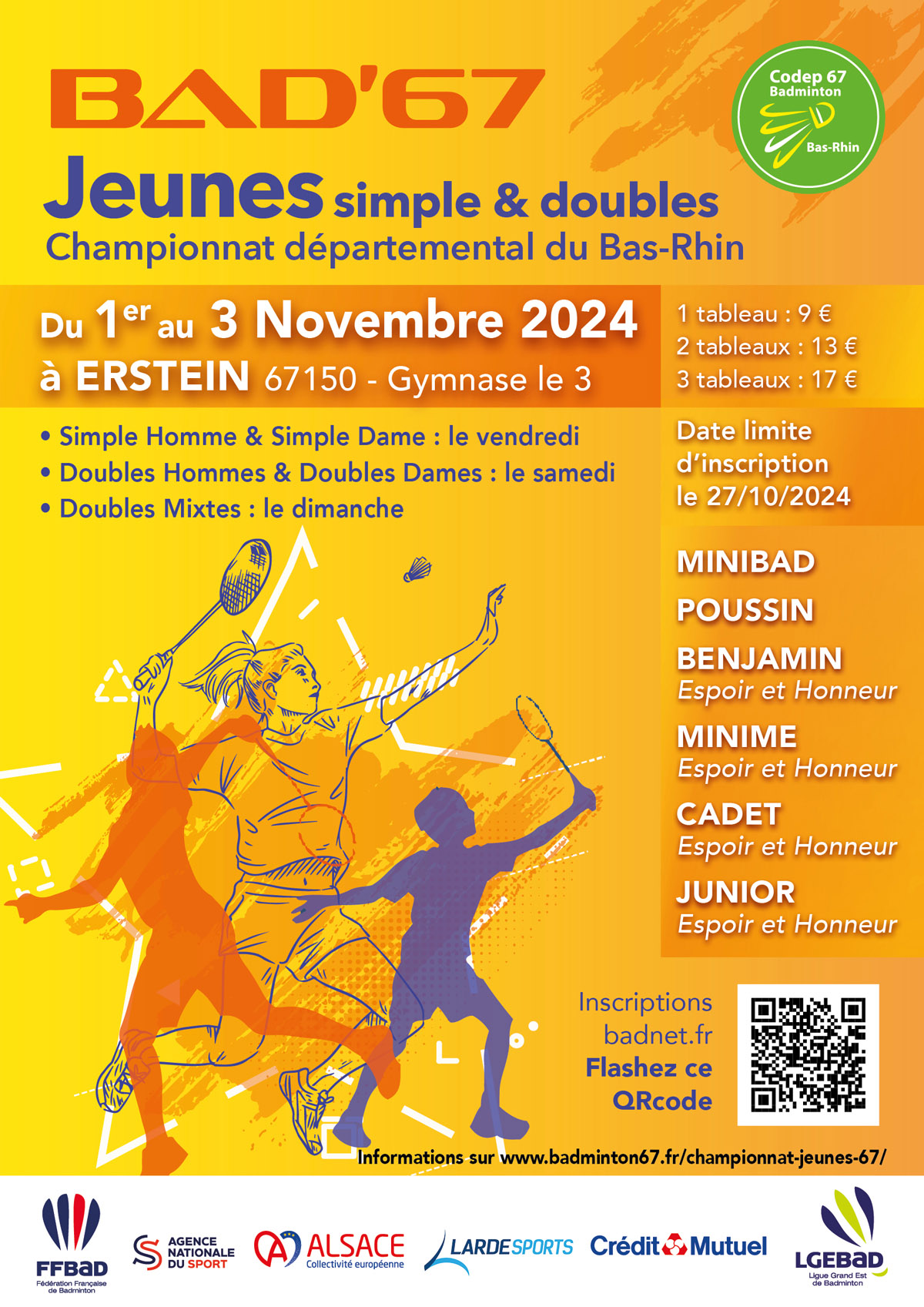 Affiche Championnat départemental Jeunes du Bas-Rhin