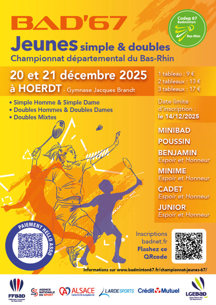 Flyer Championnat 67 jeunes 2025