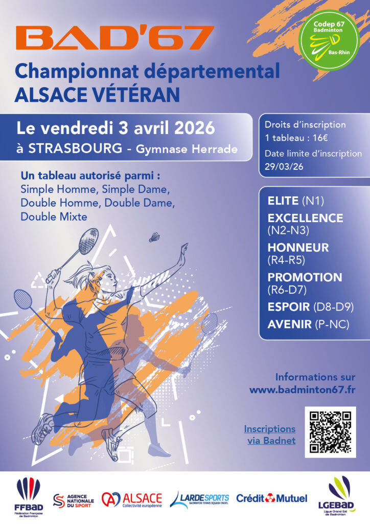 Affiche championnat 67 vétérans